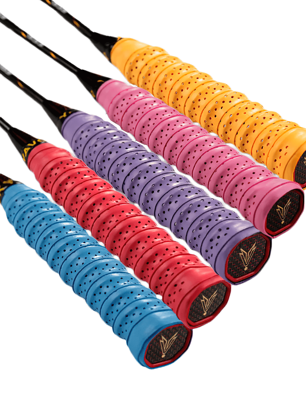 Colorful Perforated Sweat-Absorbent Racket Overgrip Tape - SF3450 for tennis and badminton in various colors.